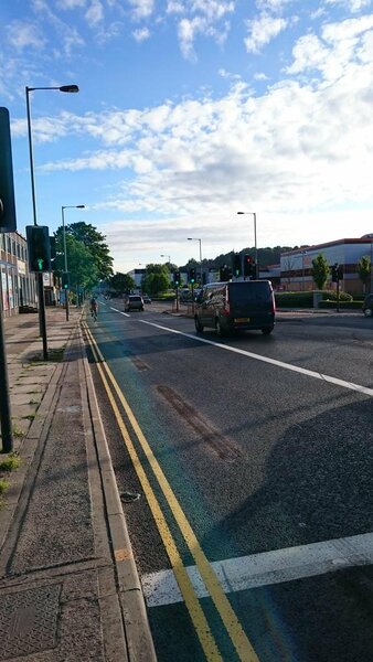 The photo for Removal of cycle lanes on Queens Road.